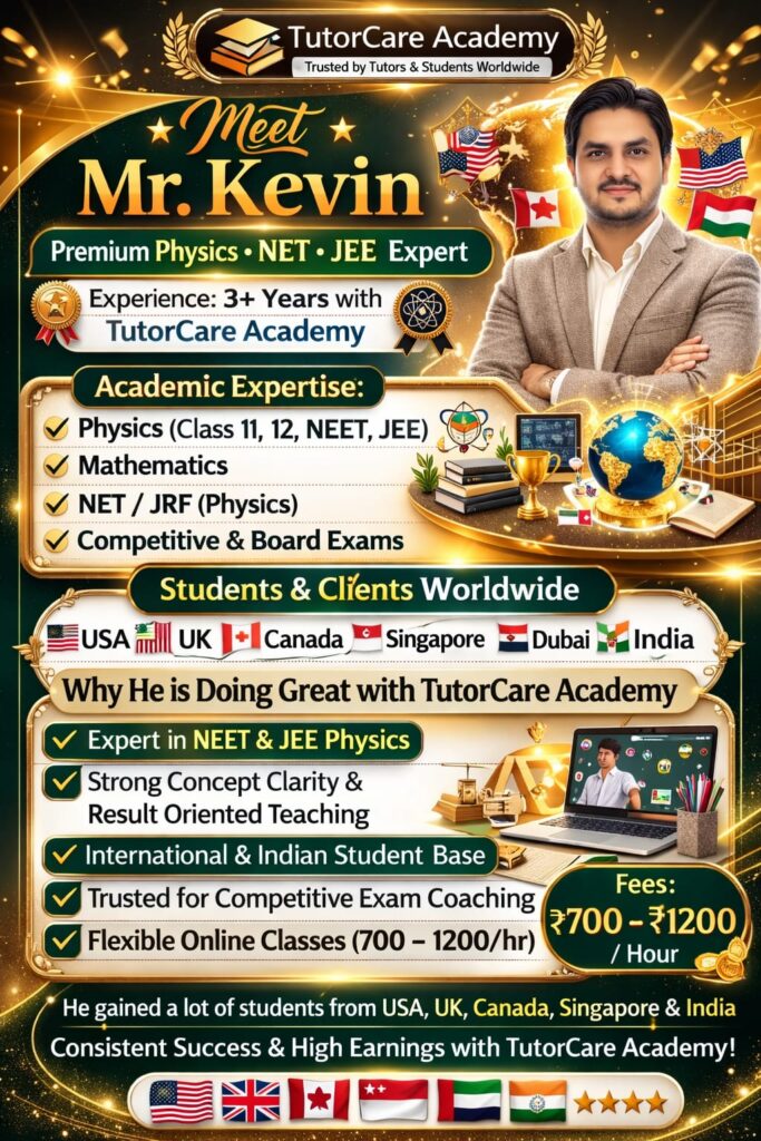 Experience NEET and JEE tutors from India for competitive and board exams