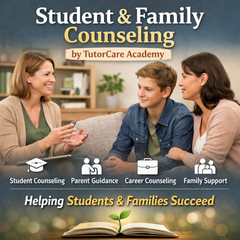 Student and Family Counselling services by Tutor care academy