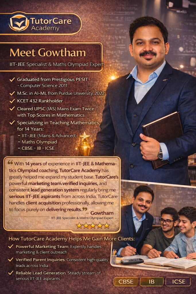 Experienced Olympiad Trainers and Experienced JEE Main and Advanced Tutor